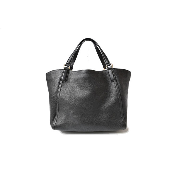 Gucci Soho Interlocking GG Tote Shoulder Bag Black Leather - Picture 5 of 12
